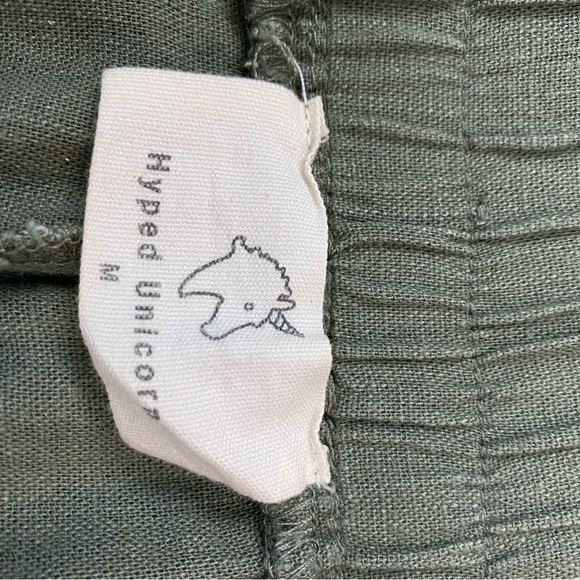 Hyped Unicorn Paper bag pants Green Size M - Picture 3 of 4